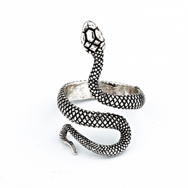 Gothic Punk Adjustable Snake Ring