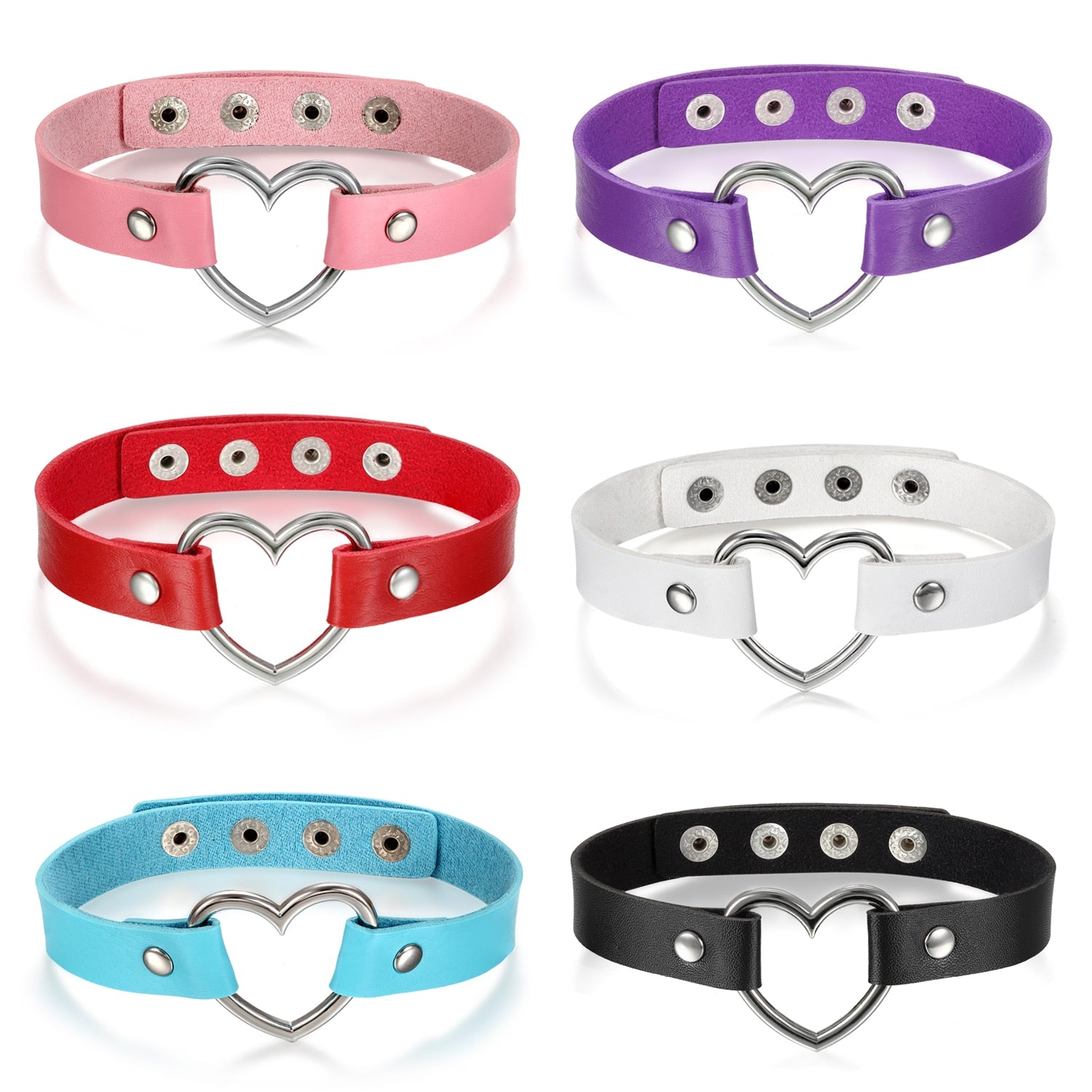 Punk Goth Heart Choker