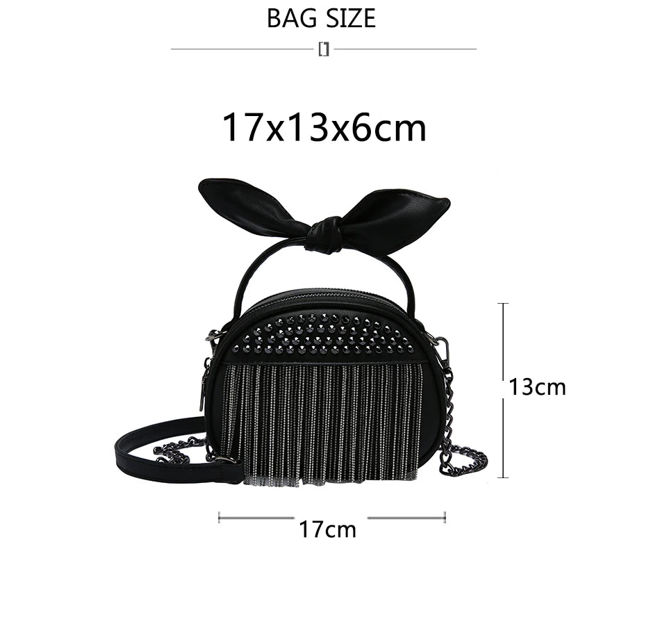 Bow Strap Tassel Bag