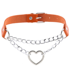 Harajuku Adjustable Heart Choker