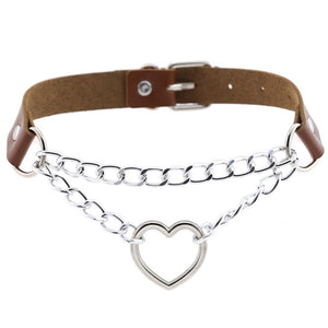 Harajuku Adjustable Heart Choker