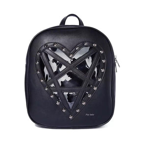 Gothic Hollow Out Pentacle Shape Backpack