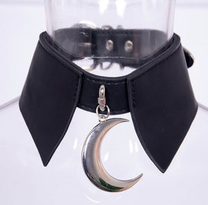 Dark Leather Harajuku Gothic Moon Choker