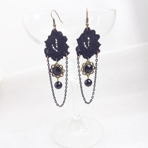 Elegant Gothic Tassel Drop Earrings