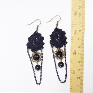 Elegant Gothic Tassel Drop Earrings