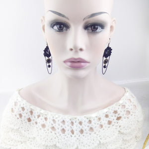 Elegant Gothic Tassel Drop Earrings