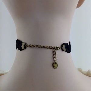 Gothic Pendant Lace Choker