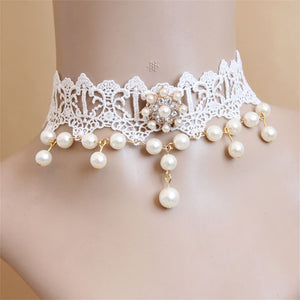 White Lace Elegant Vintage Choker