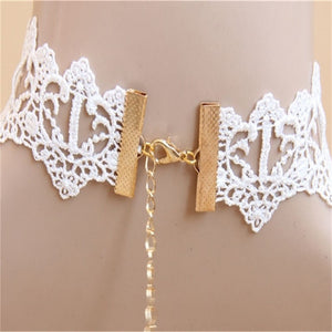 White Lace Elegant Vintage Choker