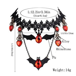 Vintage Lace Bat Choker