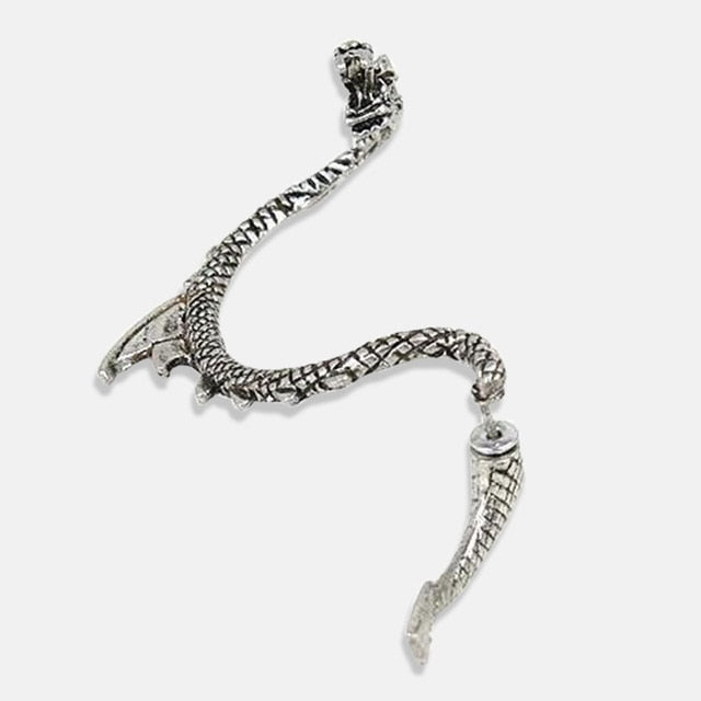 Gothic Flying Dragon Cuff Earrings