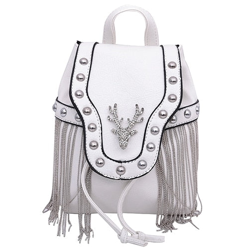 Punk Goth Chain Tassel Handbag