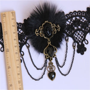 Vintage Feathered Statement Choker