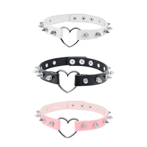 Harajuku Spike Heart Choker