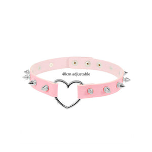 Harajuku Spike Heart Choker