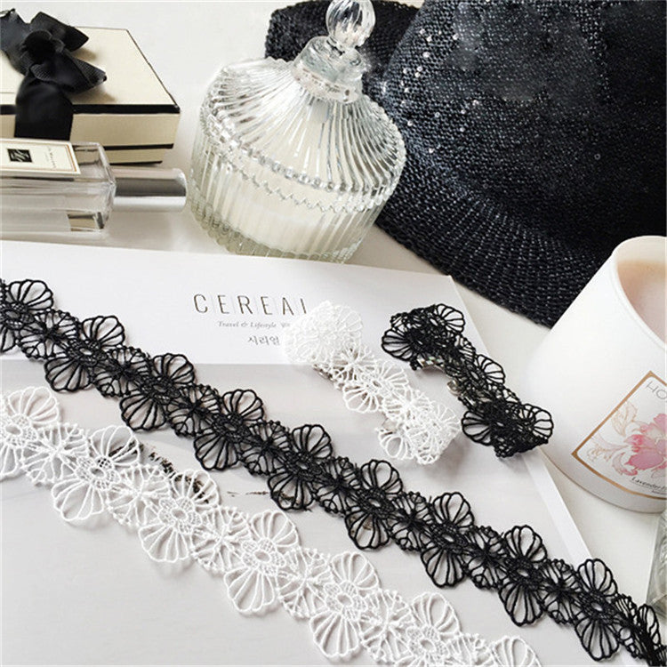 Gothic Lace Floral Choker and Bracelet Set