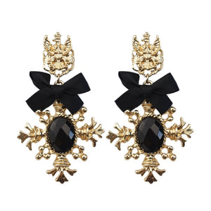 Black Bow Elegant Gothic Earrings