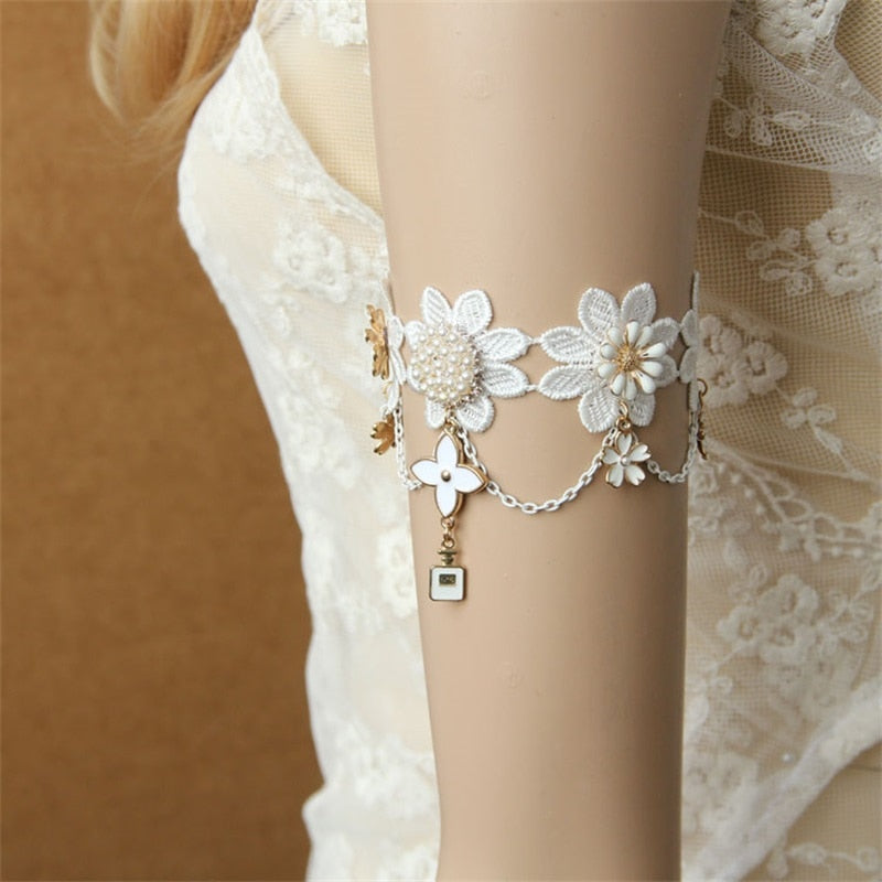 Vintage Lace Flower Arm Bracelet