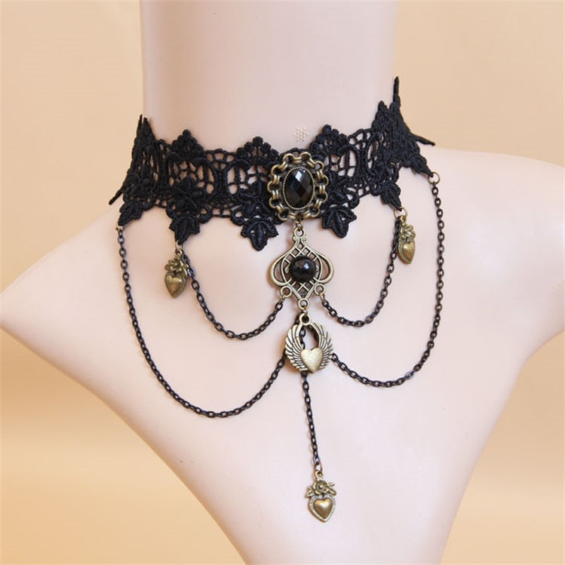 Gothic Vintage Lace Statement Choker