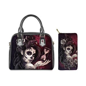 Gothic Ghoulsome Handbag Set