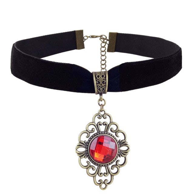 Jewel Pendant Party Choker