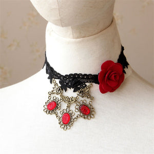 Red Rose Party Choker