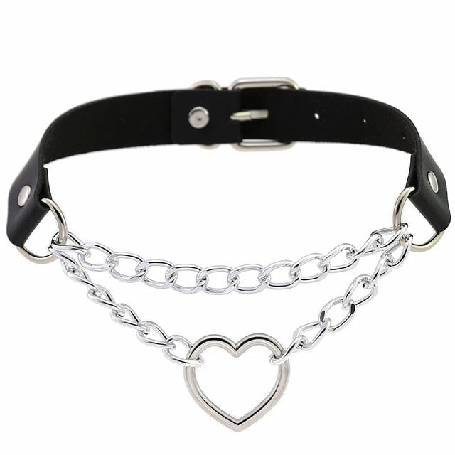 Harajuku Adjustable Heart Choker