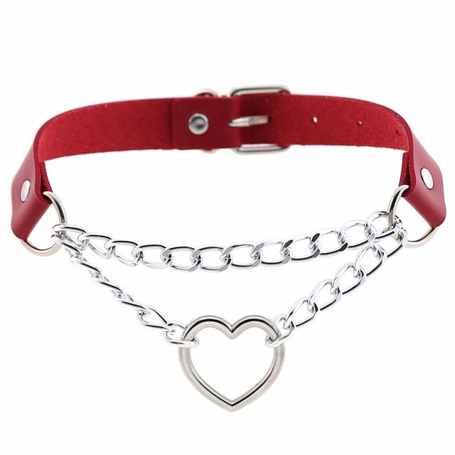 Harajuku Adjustable Heart Choker