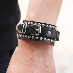 Punk Goth Buckle Bracelet