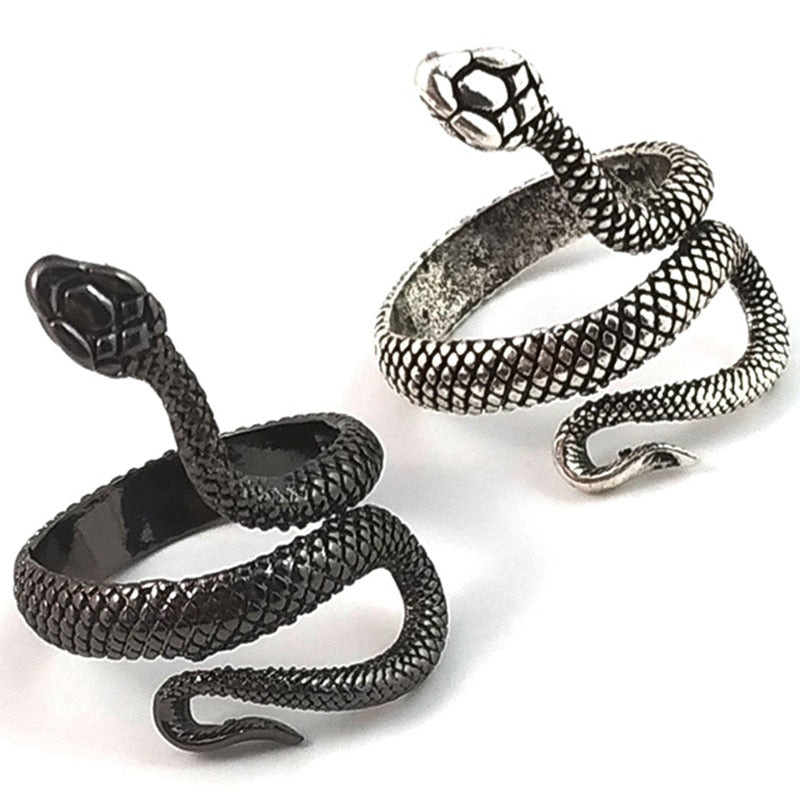 Gothic Punk Adjustable Snake Ring