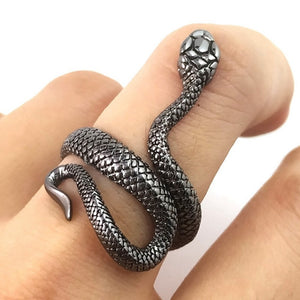 Gothic Punk Adjustable Snake Ring