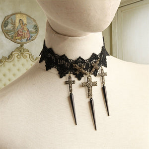 Vintage Cross Party Choker