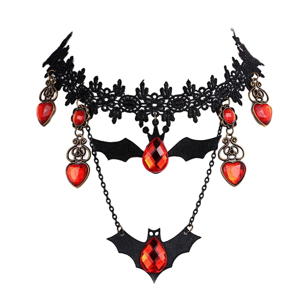 Vintage Lace Bat Choker