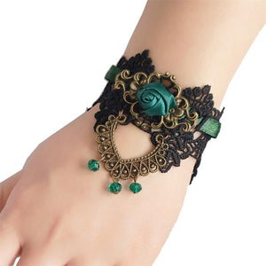 Gothic Vintage Lace Rose Bracelet