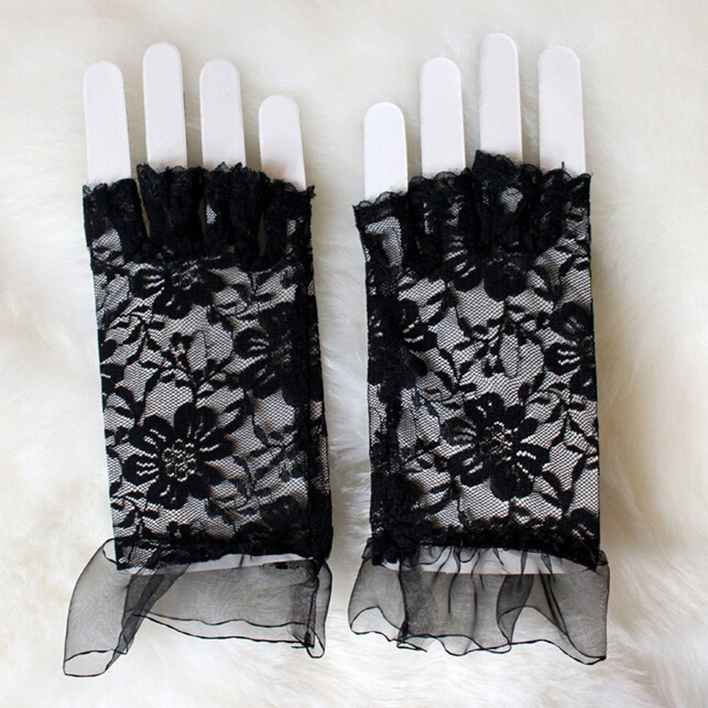 Elegant Lace Fingerless Gloves